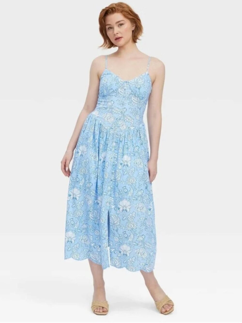 NWT Roller Rabbit x Target Blue Floral  Maxi Dress | Size S